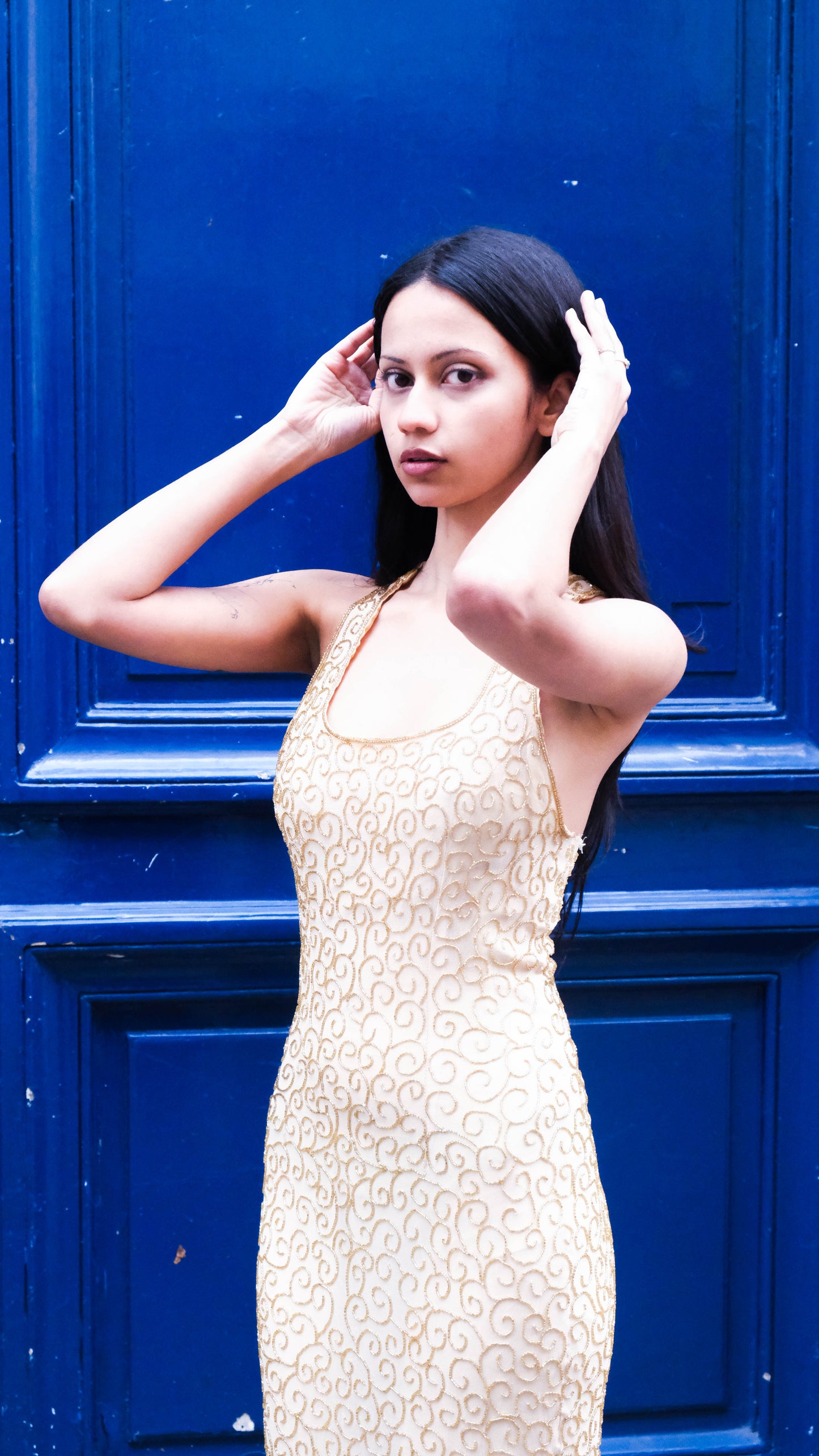 Long Embroided Gown