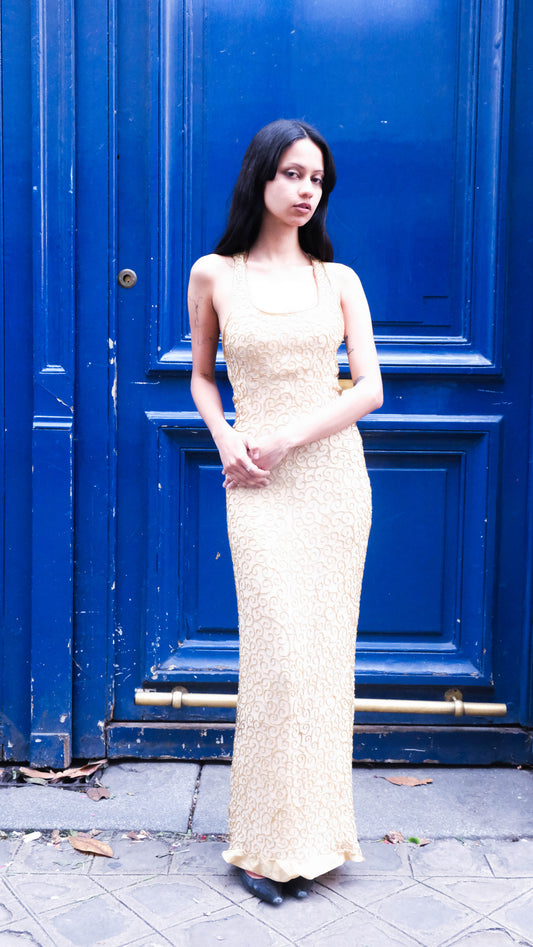 Long Embroided Gown